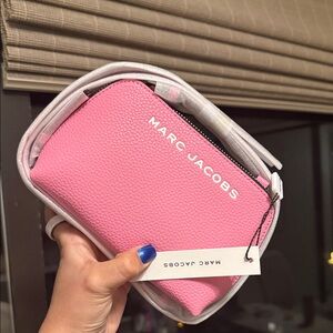 Marc Jacobs Pink Pebbled Leather Mini Crossbody Bag NEW